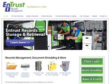 Tablet Screenshot of entrustrm.com